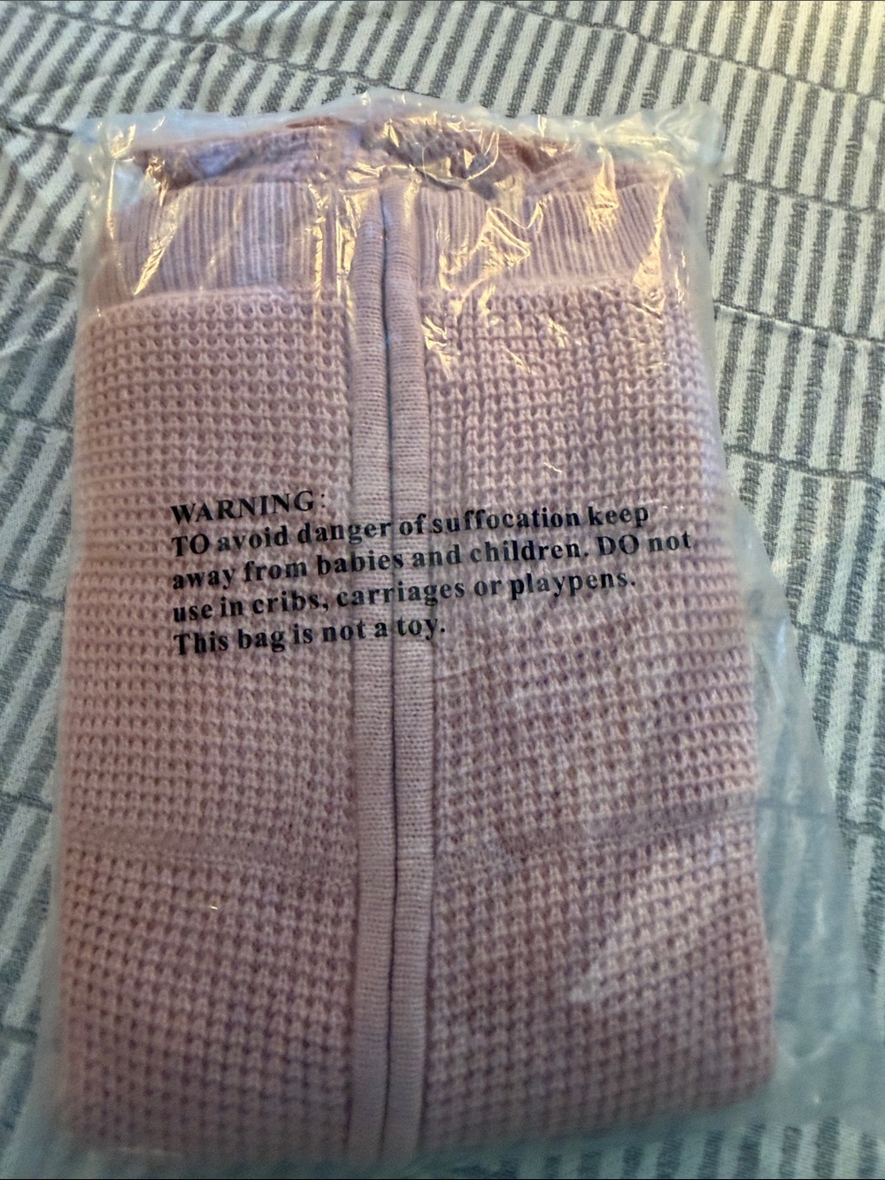 Roaman's Dusty Pink Waffle-Knit Cardigan Size 1x - Picture 4 of 4